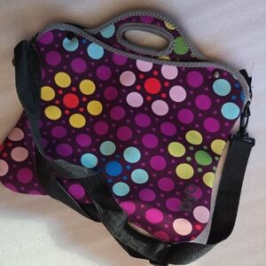 Oio Purple Polka Dot Women's Laptop Bag